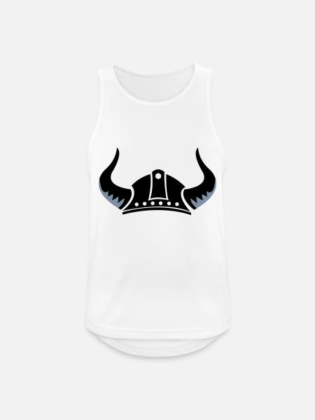 wikinger helm - Männer Tank Top atmungsaktiv - Weiß