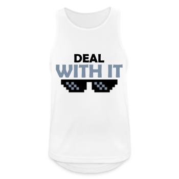 Sonnenbrille Deal with it - Männer Tank Top atmungsaktiv - Weiß - Vorne - Nick (188cm)