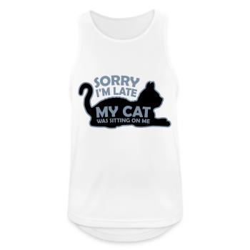 sorry cat was sitting - Men's Breathable Tank Top - white - Front - Nick (188cm)