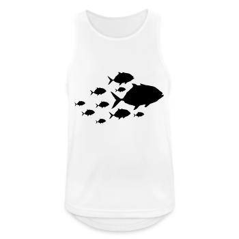 Silhouette de poisson piranha - Débardeur respirant Homme - blanc - Devant - Nick (188cm)