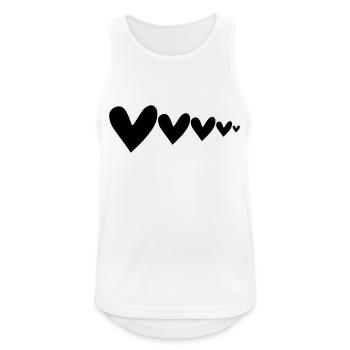 Hearts Big to Small - Men's Breathable Tank Top - white - Front - Nick (188cm)