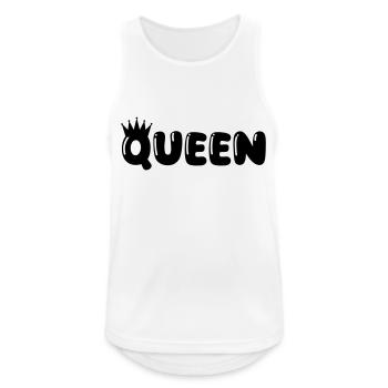 queen - Männer Tank Top atmungsaktiv - Weiß - Vorne - Nick (188cm)