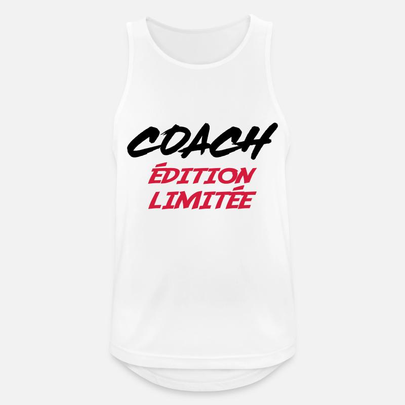 COACH Limitierte Auflage - Männer Tank Top atmungsaktiv - Weiß