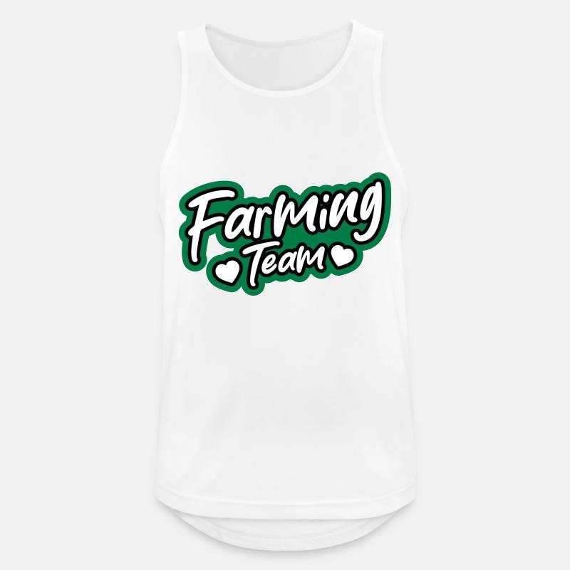 Farming Team - Men's Breathable Tank Top - white