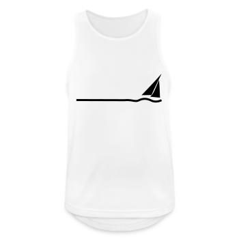 Regatta 3 (monochrom) - Männer Tank Top atmungsaktiv - Weiß - Vorne - Nick (188cm)