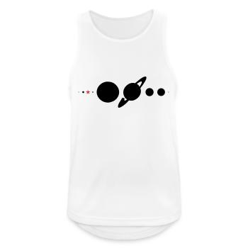 Sonnensystem* - Männer Tank Top atmungsaktiv - Weiß - Vorne - Nick (188cm)