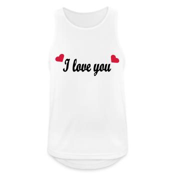 I love you - Men's Breathable Tank Top - white - Front - Nick (188cm)