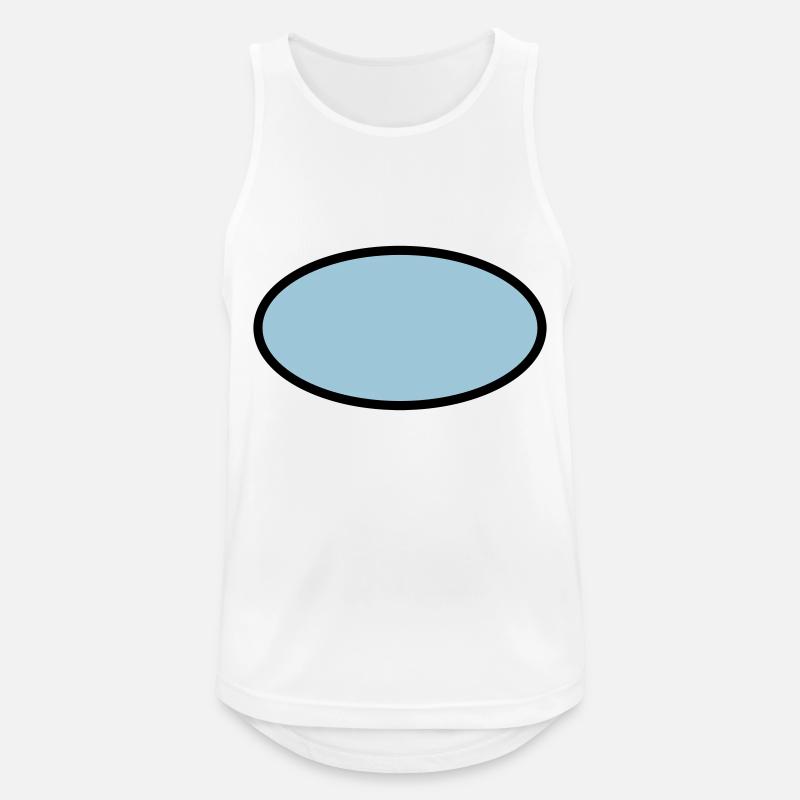 Oval (customize) - Men's Breathable Tank Top - white