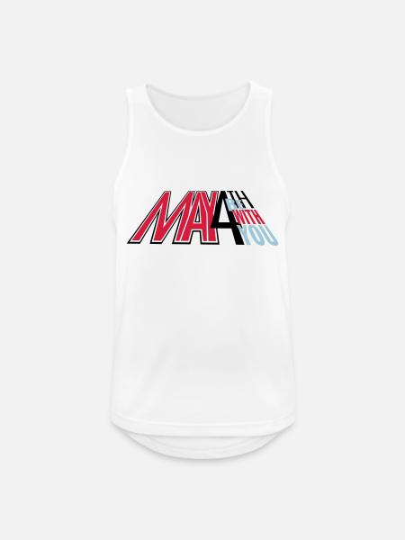 may4th_vec_3 de - Männer Tank Top atmungsaktiv - Weiß