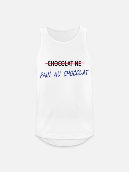 Pain au chocolat - Débardeur respirant Homme - blanc