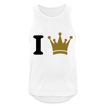 i king - Débardeur respirant Homme - blanc - Devant - Nick (188cm)