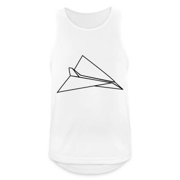 Avion en papier avion - Débardeur respirant Homme - blanc - Devant - Nick (188cm)