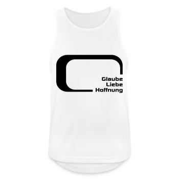 glaube liebe hoffnung - Männer Tank Top atmungsaktiv - Weiß - Vorne - Nick (188cm)