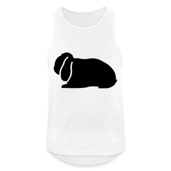 NHD emblem Dwarf Lop rabbit ram - Men's Breathable Tank Top - white - Front - Nick (188cm)