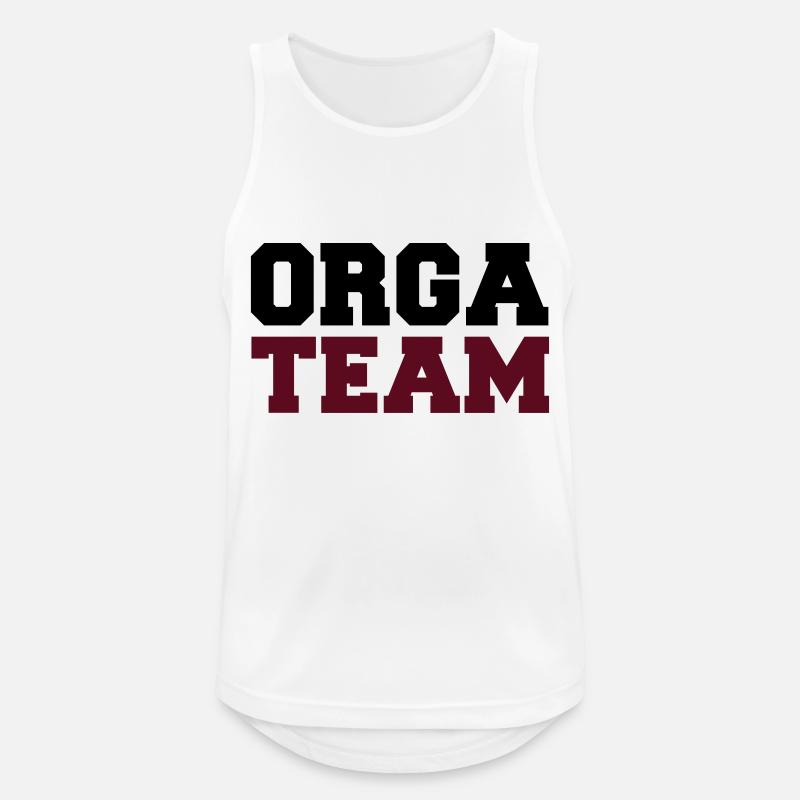 orga-team - Männer Tank Top atmungsaktiv - Weiß