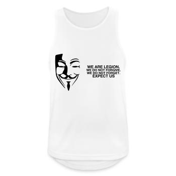 ANO2 - Männer Tank Top atmungsaktiv - Weiß - Vorne - Nick (188cm)