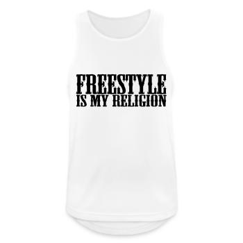 freestyle is my religion - Men's Breathable Tank Top - white - Front - Nick (188cm)