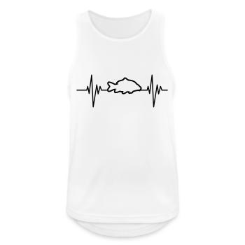 Carp Pulse - Männer Tank Top atmungsaktiv - Weiß - Vorne - Nick (188cm)