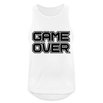 Game over - Männer Tank Top atmungsaktiv - Weiß - Vorne - Nick (188cm)