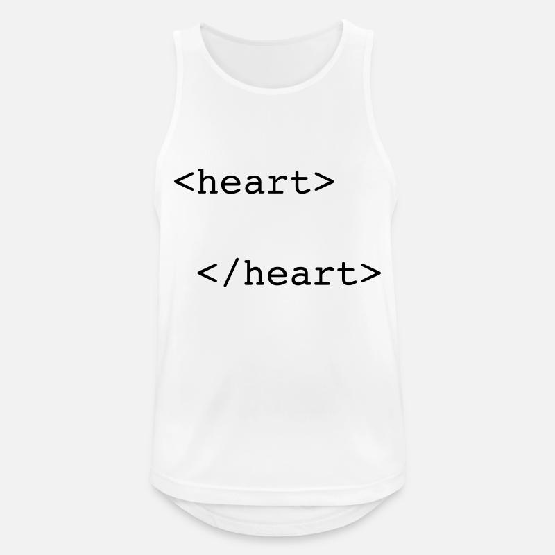 html heart - Men's Breathable Tank Top - white