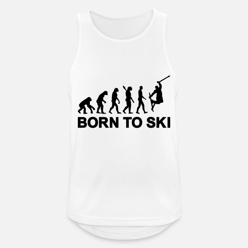Evolution Skiing - Men's Breathable Tank Top - white