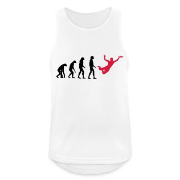 Ultimate Frisbee Evolution - Männer Tank Top atmungsaktiv - Weiß - Vorne - Nick (188cm)