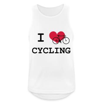 I Love Cycling - Débardeur respirant Homme - blanc - Devant - Nick (188cm)