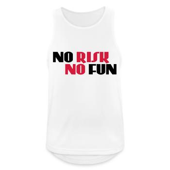 No risk, no fun - Men's Breathable Tank Top - white - Front - Nick (188cm)