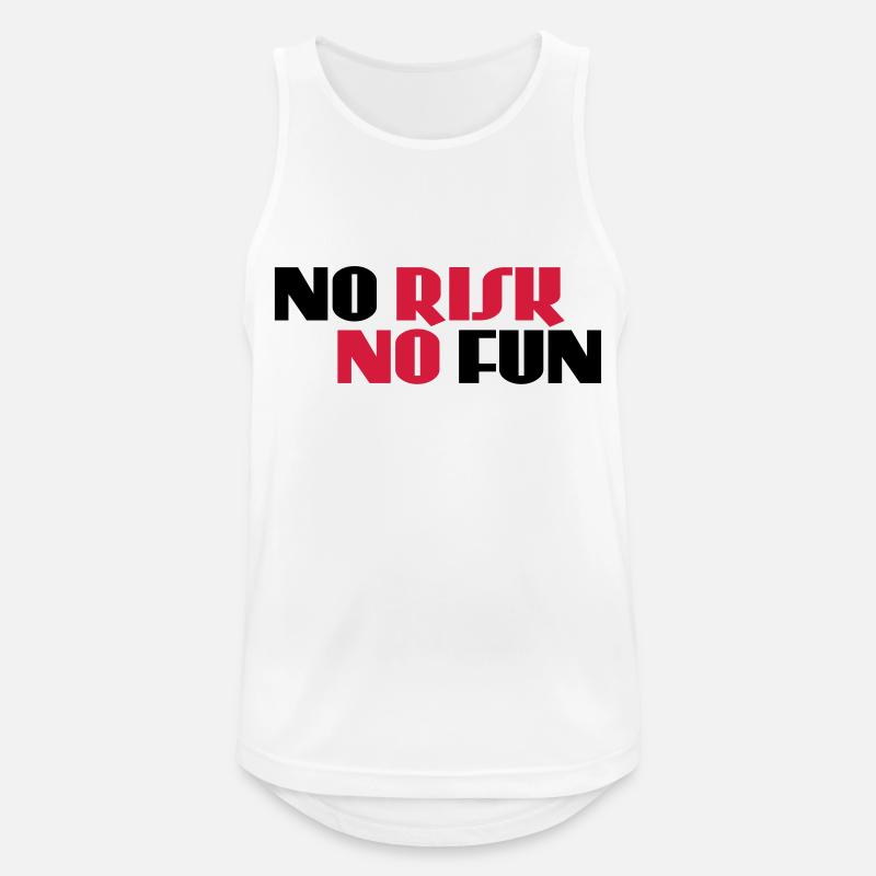 No risk, no fun - Men's Breathable Tank Top - white