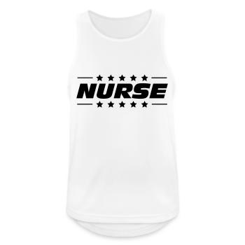 Nurse - Männer Tank Top atmungsaktiv - Weiß - Vorne - Nick (188cm)