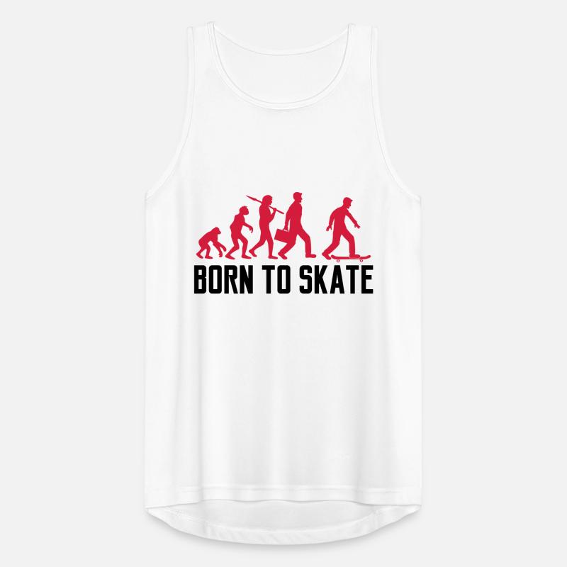 texte born to skate evolution brett skate skateboa Débardeur respirant Homme