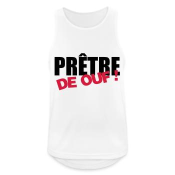 Pfarrer / Priester / Katholisch / Religion - Männer Tank Top atmungsaktiv - Weiß - Vorne - Nick (188cm)
