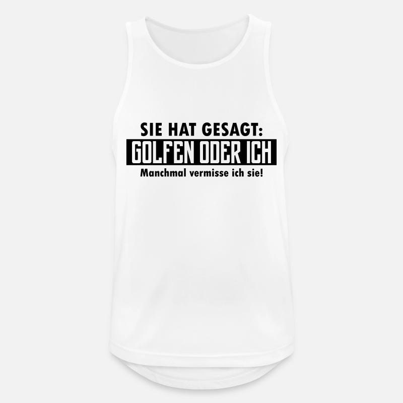 golfen oder ich - Männer Tank Top atmungsaktiv - Weiß