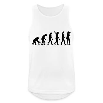 Fotografin - Männer Tank Top atmungsaktiv - Weiß - Vorne - Nick (188cm)