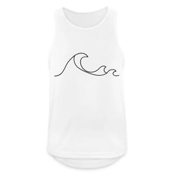 waves - Men's Breathable Tank Top - white - Front - Nick (188cm)