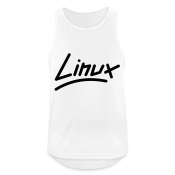 Linux - Vecteur - Débardeur respirant Homme - blanc - Devant - Nick (188cm)