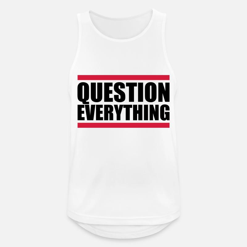 Question Everything bar - Men's Breathable Tank Top - white