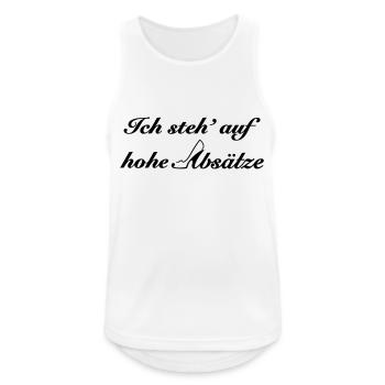 hohe Absätze - Männer Tank Top atmungsaktiv - Weiß - Vorne - Nick (188cm)