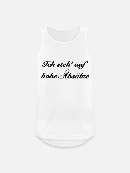 hohe Absätze - Männer Tank Top atmungsaktiv - Weiß