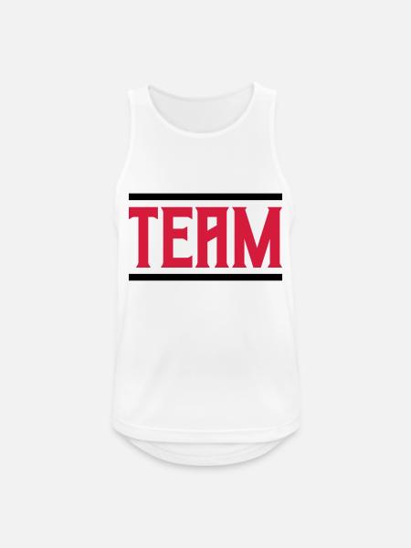 team 01 - Männer Tank Top atmungsaktiv - Weiß