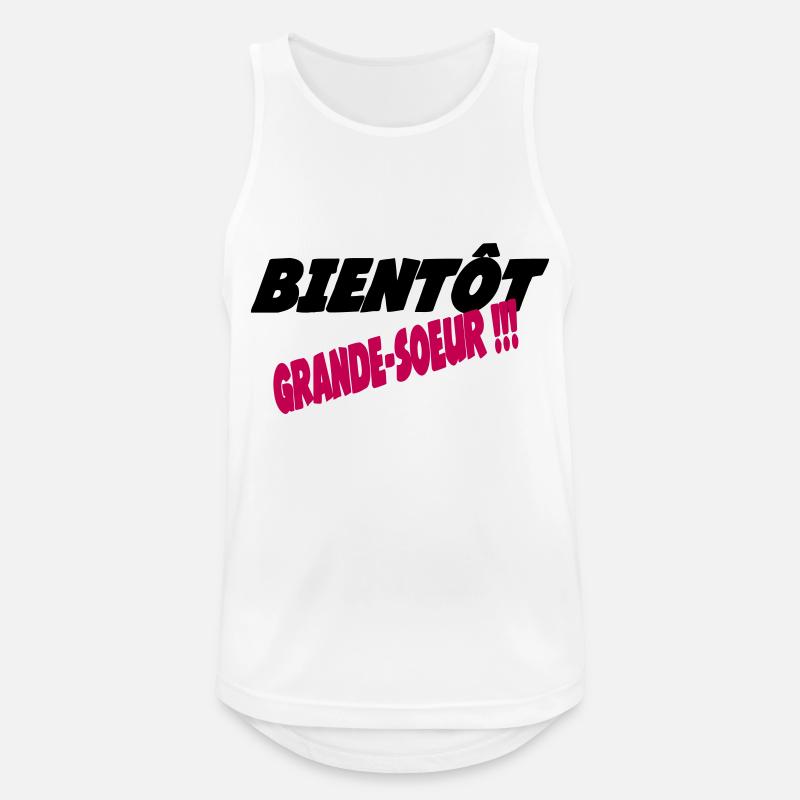 Bald eine große Schwester - Männer Tank Top atmungsaktiv - Weiß
