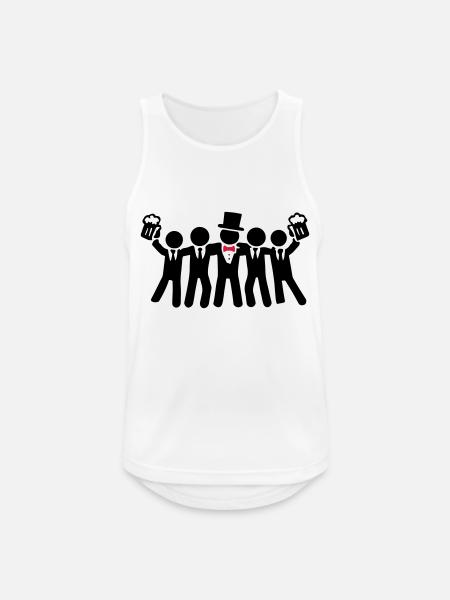 Bachelor Party Junggesellen Team - Men's Breathable Tank Top - white