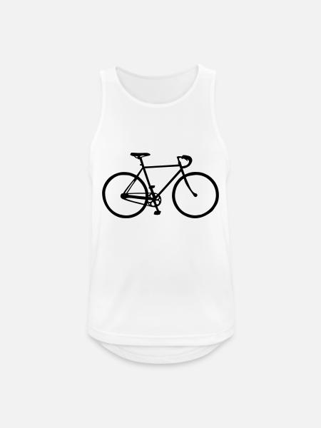 Rennrad - Männer Tank Top atmungsaktiv - Weiß