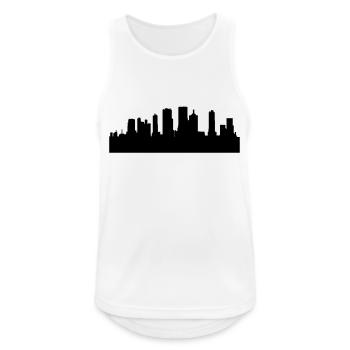 Skyscraper city - Débardeur respirant Homme - blanc - Devant - Nick (188cm)
