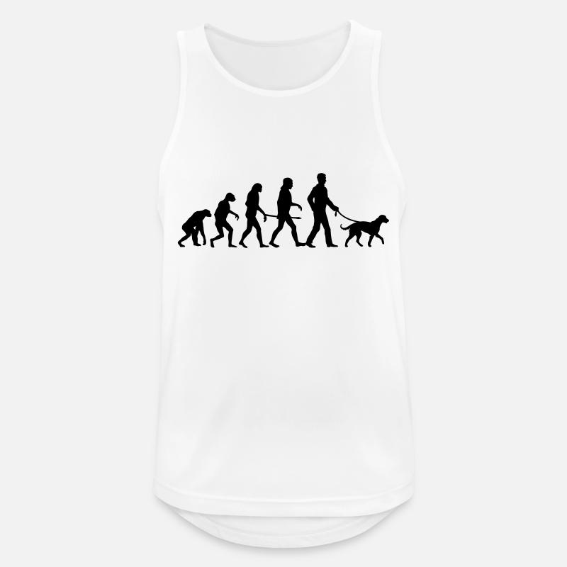 Evolution - XL Dog - Männer Tank Top atmungsaktiv - Weiß