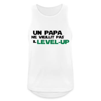 un papa ne vieillit pas,citations,geek,gaming - Débardeur respirant Homme - blanc - Devant - Nick (188cm)