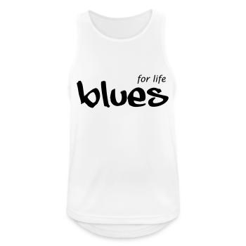 BLUES pour la vie - Débardeur respirant Homme - blanc - Devant - Nick (188cm)