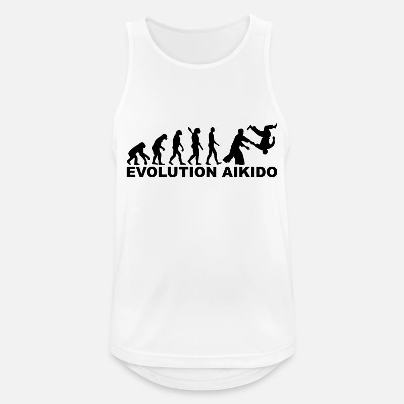 Evolution Aikido - Men's Breathable Tank Top - white