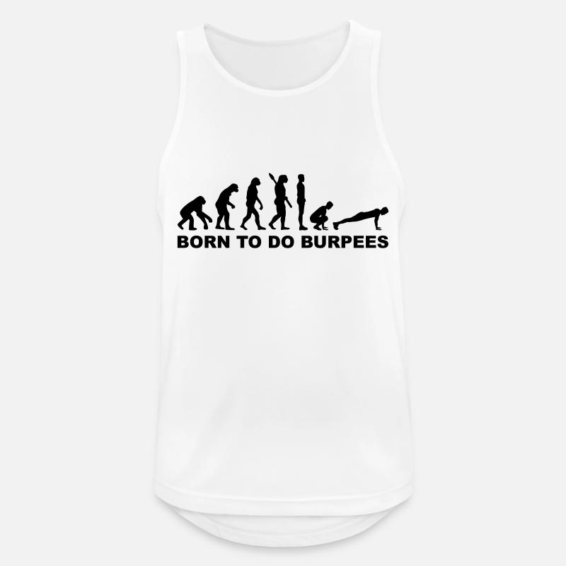 Evolution Burpees - Men's Breathable Tank Top - white