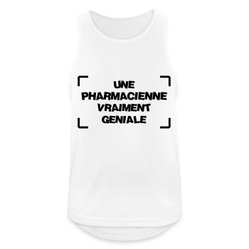 Pharmacien / Pharmacienne / Pharmacie / Médecin - Débardeur respirant Homme - blanc - Devant - Nick (188cm)